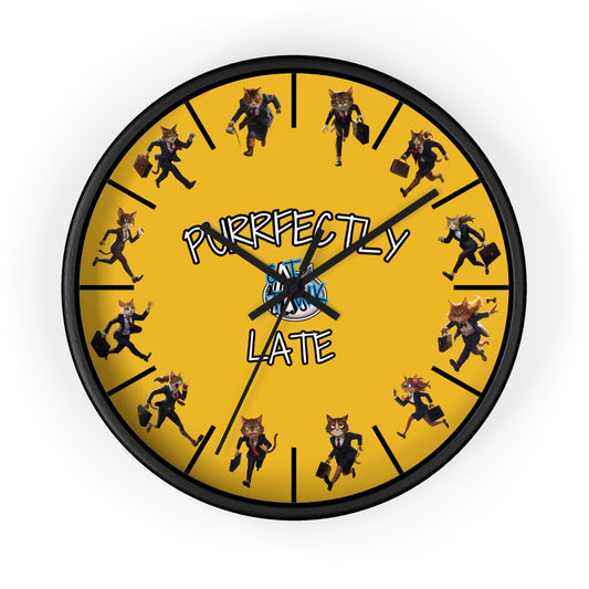 CatTawk Wall Clock - Purrfectly Late