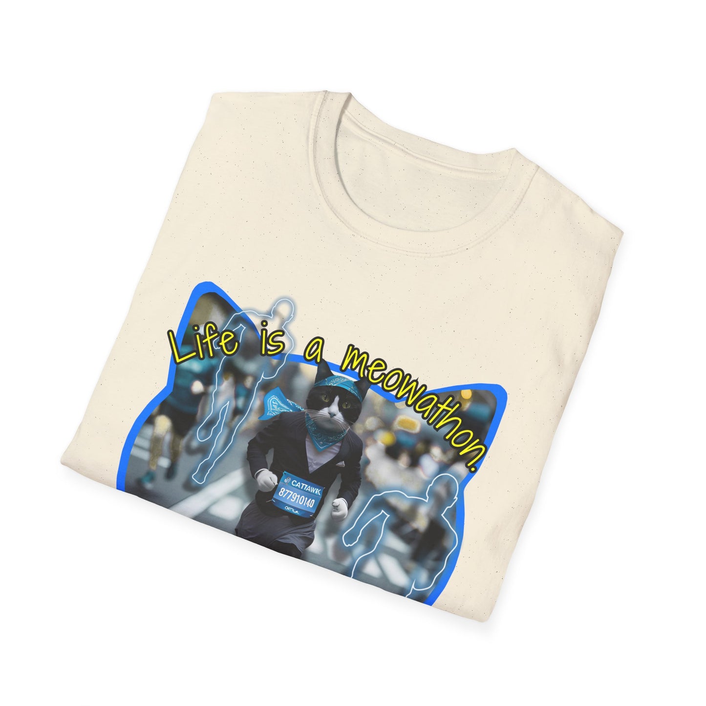 Life is a Meowathon (Blue) - Cotton Tee