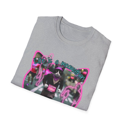 Life is a Meowathon (Pink) - Cotton Tee