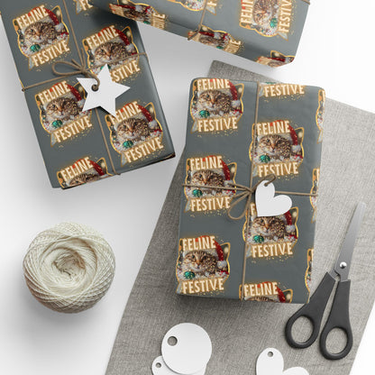 Feline Festive Deluxe Wrapping Paper