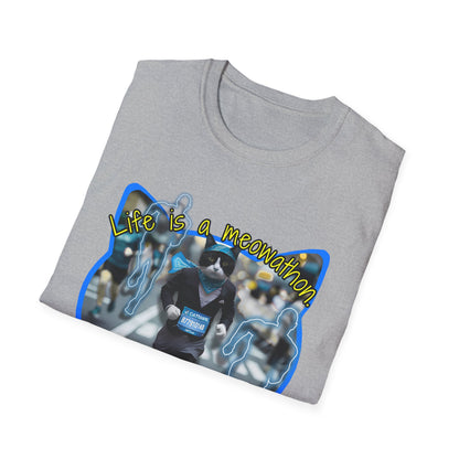 Life is a Meowathon (Blue) - Cotton Tee