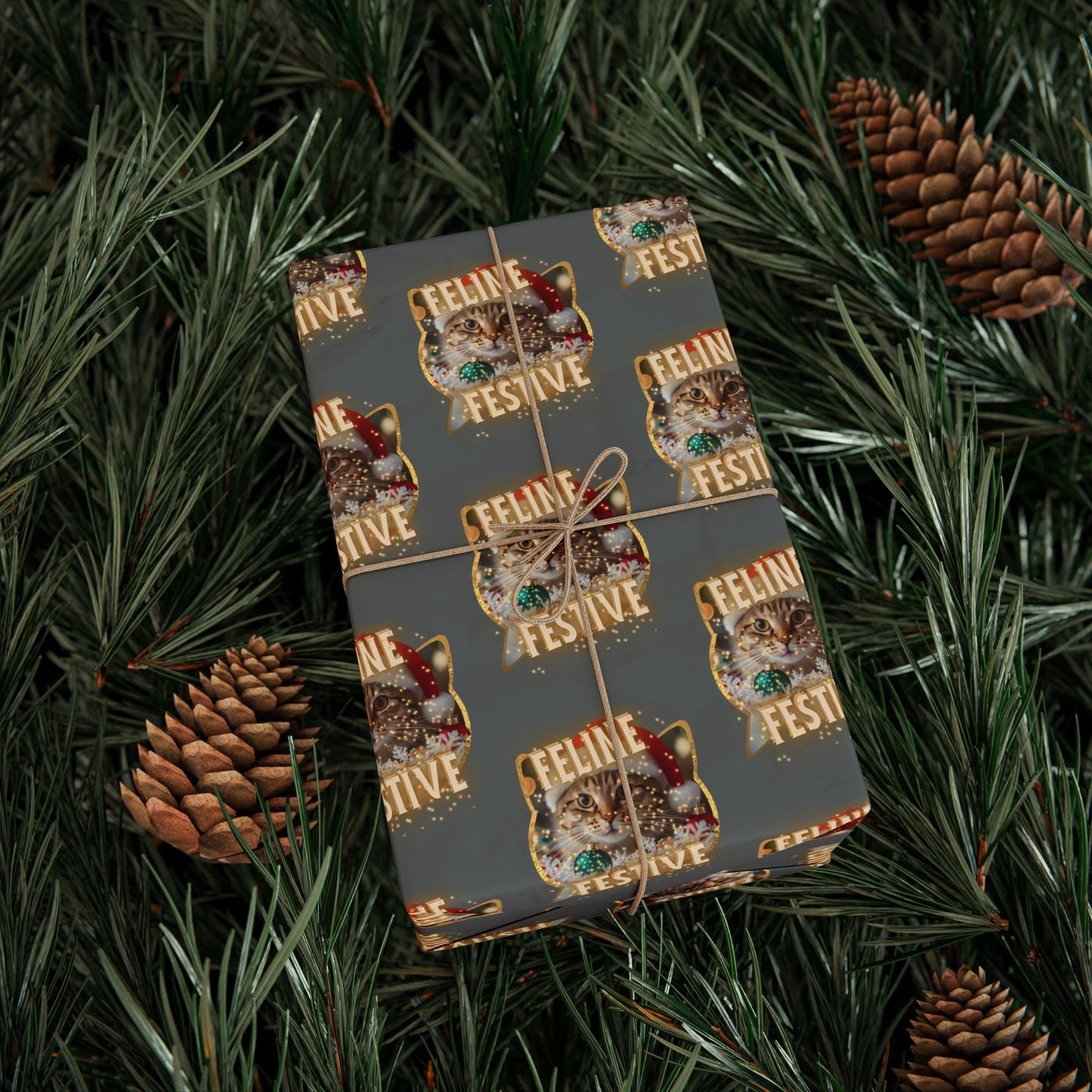 Feline Festive Deluxe Wrapping Paper