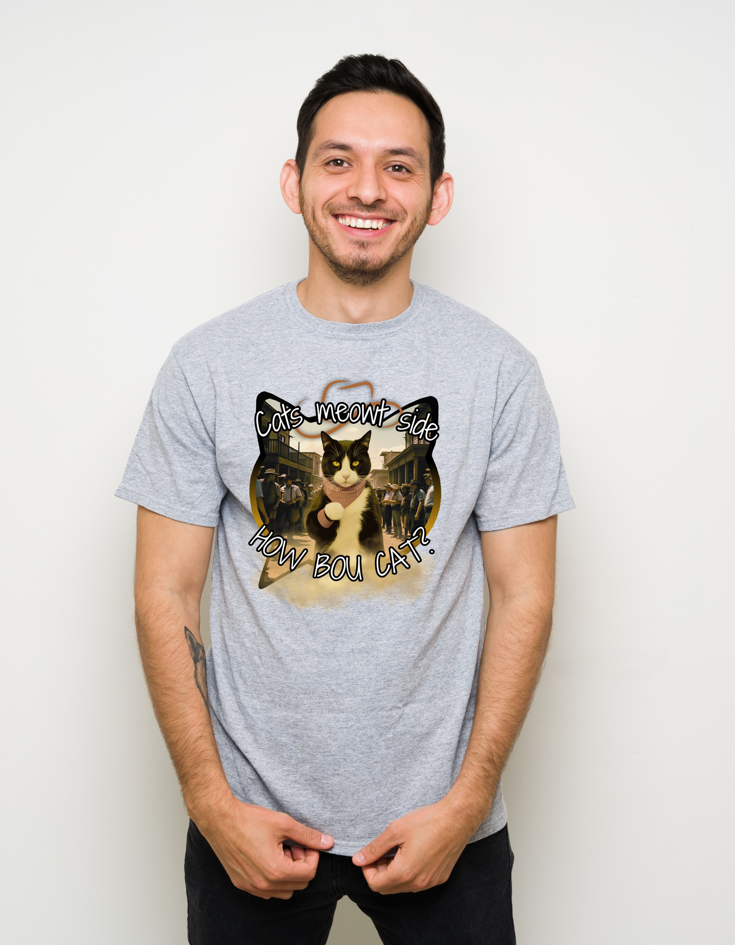 Cats Meowt Side How Bou Cat - Cotton Tee