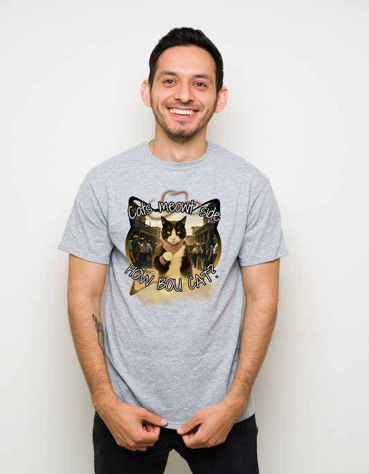 Cats Meowt Side How Bou Cat - Cotton Tee