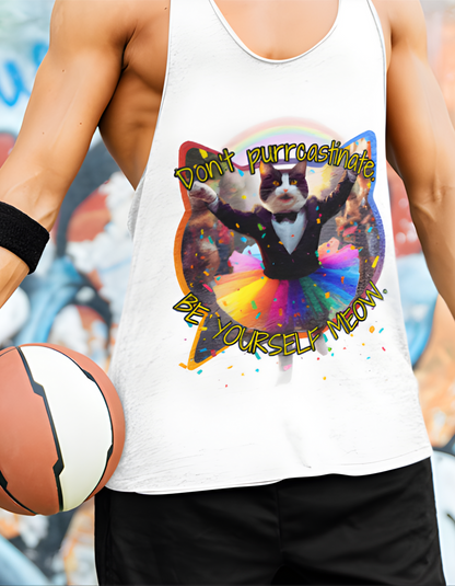 Don't Purrcastinate Be You Meow - Jersey Tank