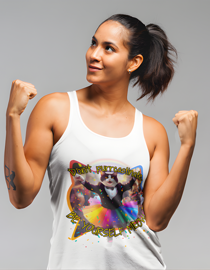 Don't Purrcastinate Be You Meow - Jersey Tank