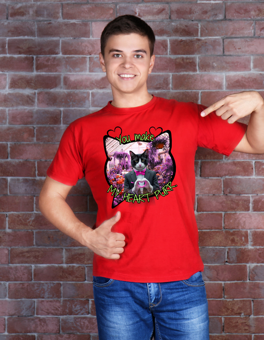 You Make My Heart Purr - Cotton Tee