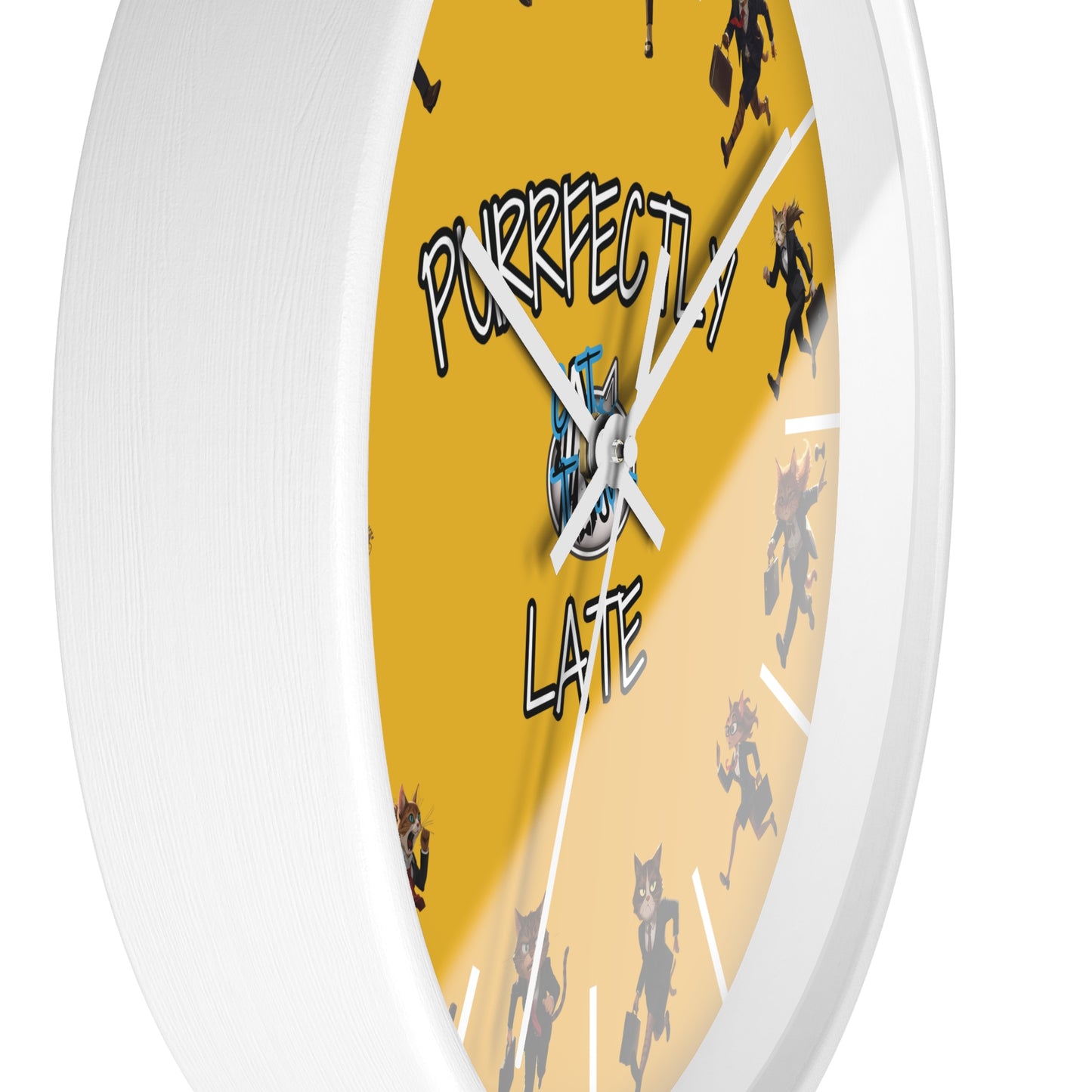 CatTawk Wall Clock - Purrfectly Late