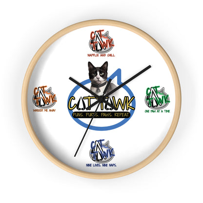 CatTawk Wall Clock - Purrfectly Late