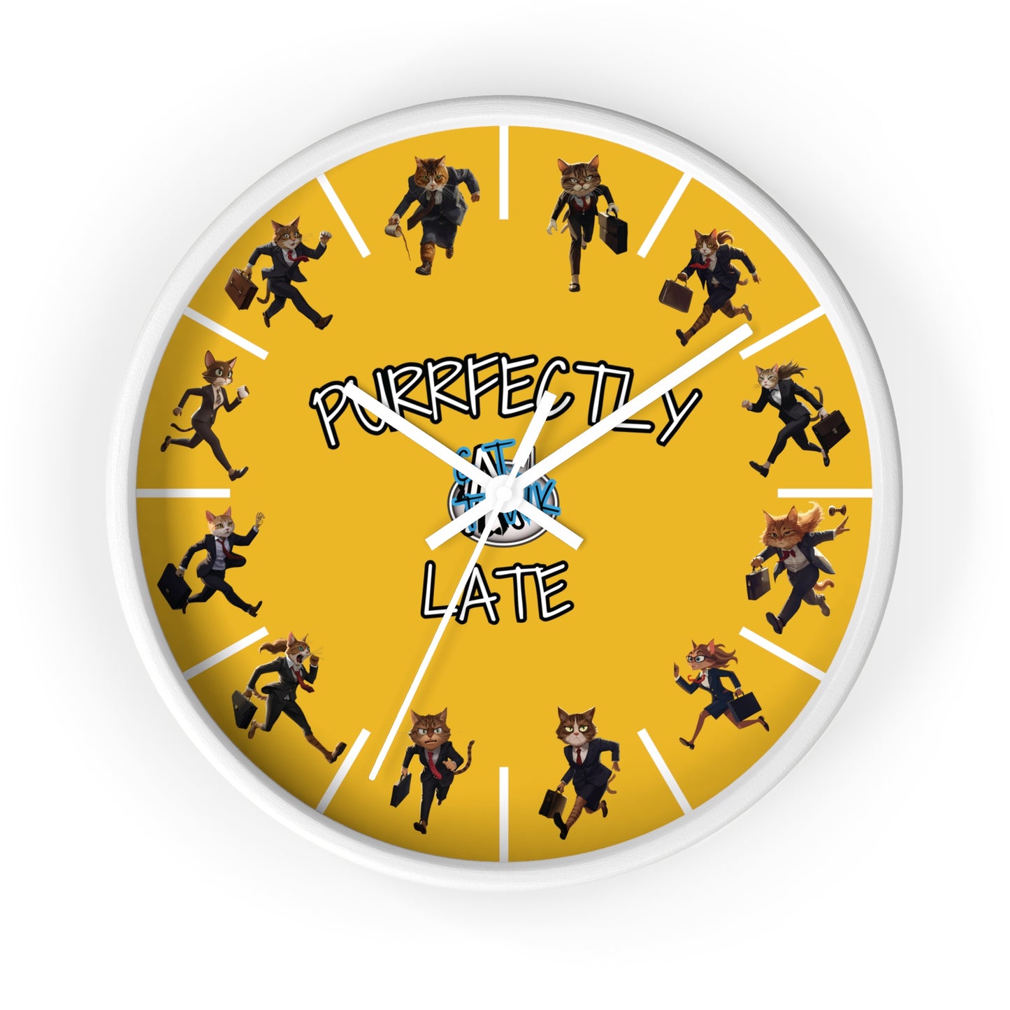 CatTawk Wall Clock - Purrfectly Late