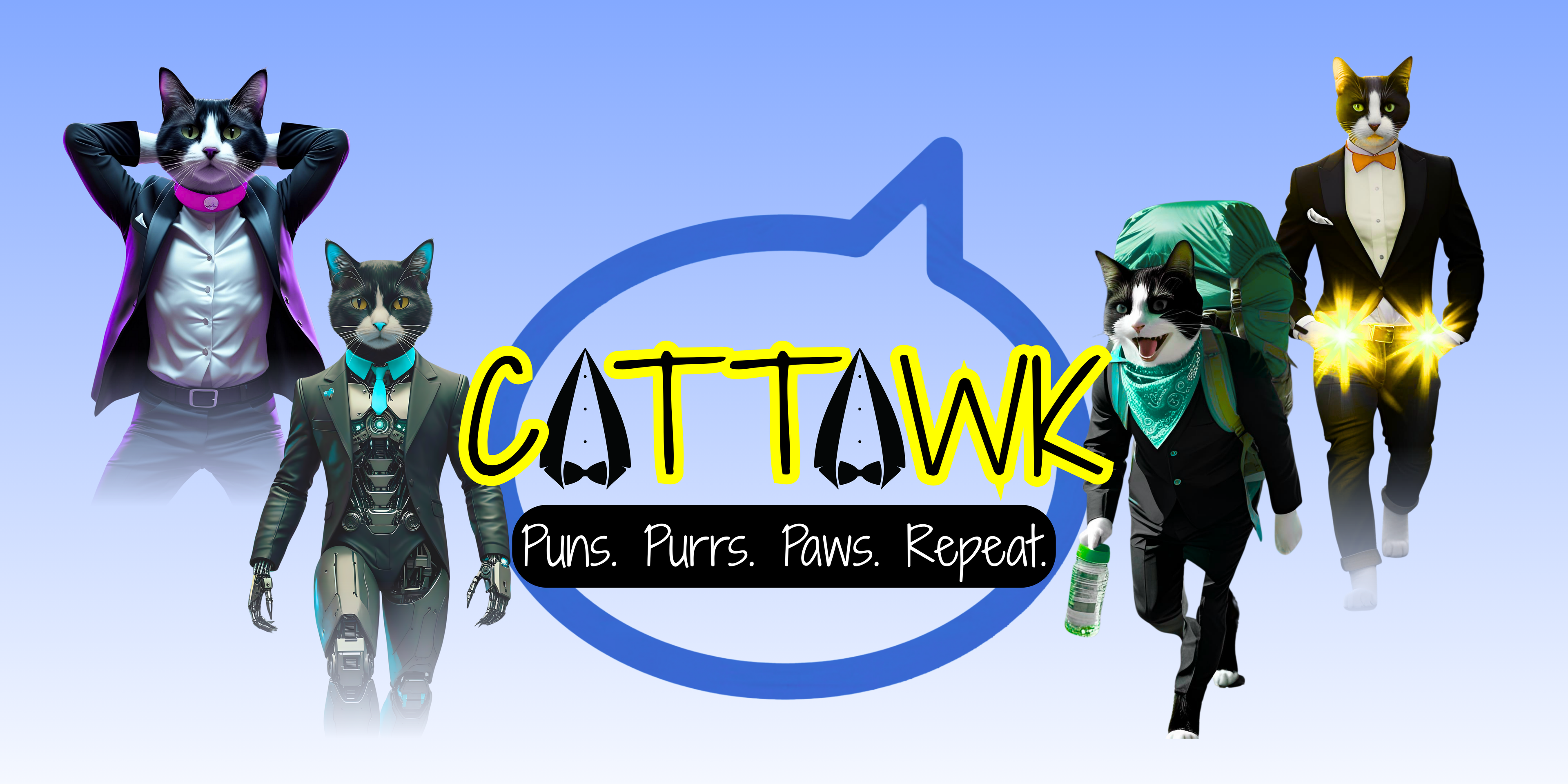 Load video: This video is a short five second view of some of the main shirts that Cat Tawk sells. We have the Meowcarena, Pocketful of Sunshine, the Purrminator, and the Meowtains are Hill Areas.